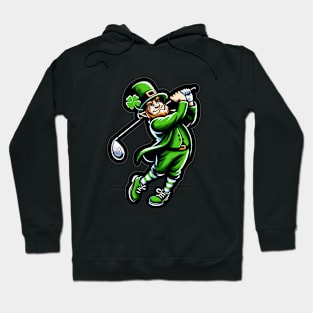 Irish American Golfing - St Patricks Day Funny Golf Hoodie